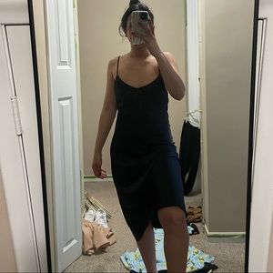 Black slip dress